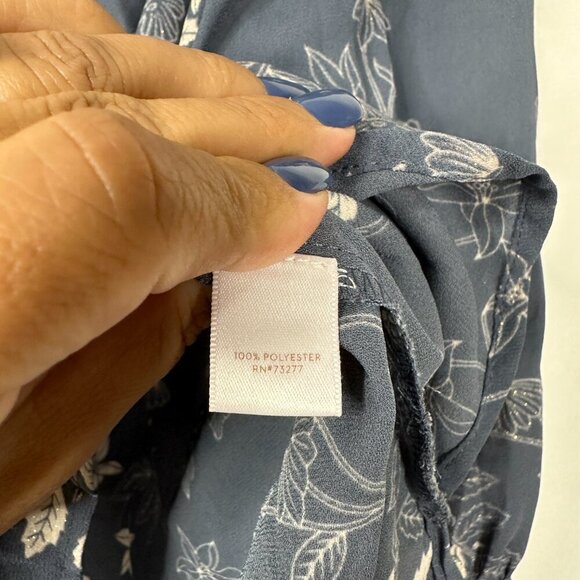 2/$24 LC Lauren Conrad Pintucked Printed Chiffon Peasant Tunic Top #A0213 TRB2 - Picture 7 of 9